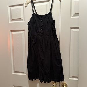 Black eyelet dress